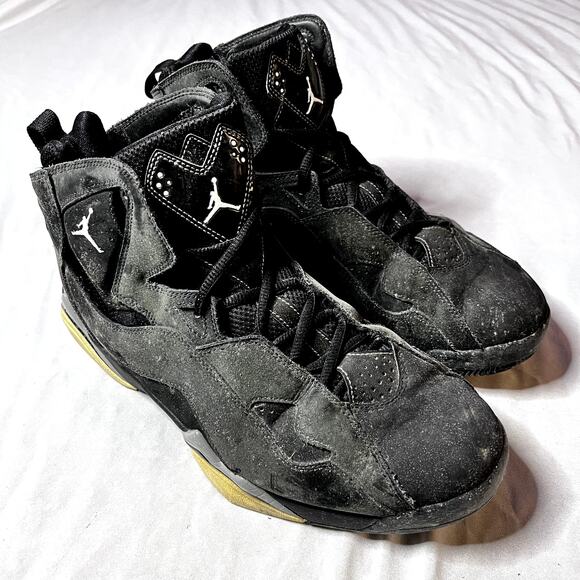 Nike Air Jordan True Flight GS Black Suede 342964-010, Size 10 - Picture 1 of 10